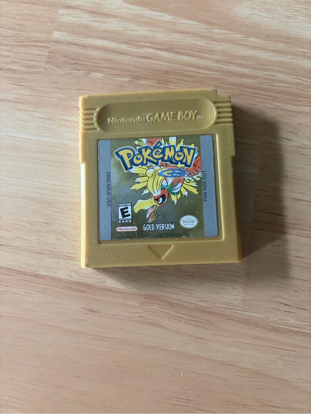 Nintendo Pokémon Gold Version Game Boy Cartridge - Metallic Gold Shell